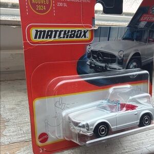 Matchbox Mercedes-Benz 230 SL Toy Car - White and Red